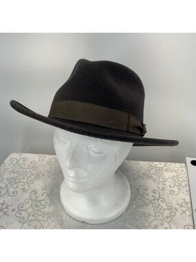 Bailey Of Hollywood Curtis Fur Felt Fedora Hat Gray/Brown Size Small